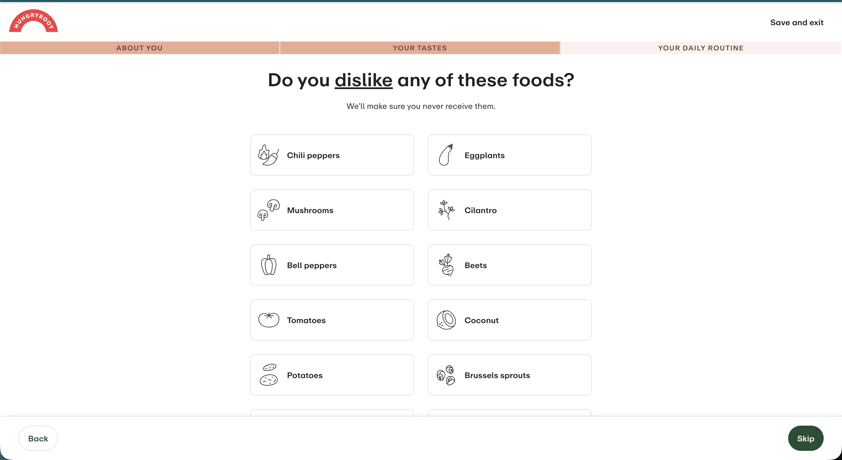 Quiz: ingredient dislikes